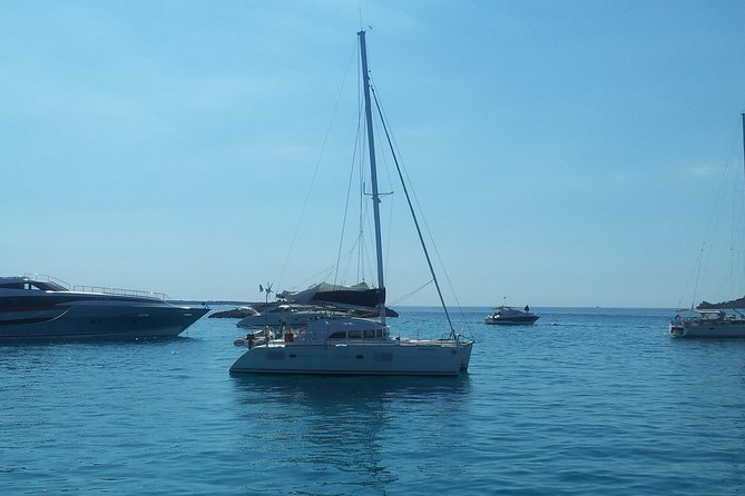 Formentera Day Trip from Ibiza on Private Luxury Catamaran - Meeting at Es Xarcu (and getting on the water fast)