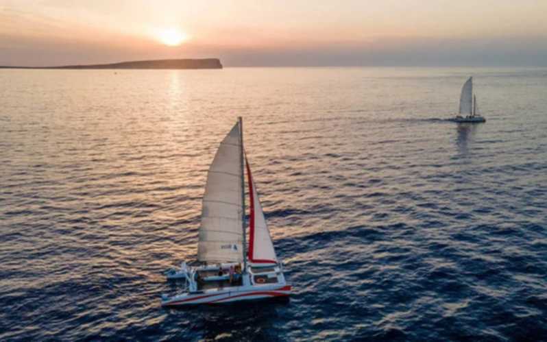 Fornells: Catamaran Sunset Cruise of Menorca's Coast - Fornells Sunset by Catamaran: leaving the village and finding the light