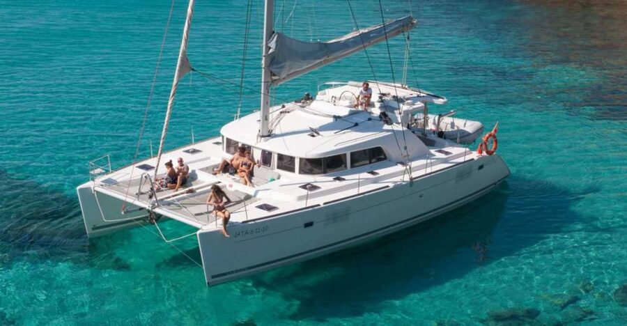 From Adamas: Milos and Poliegos Catamaran Cruise with Lunch - Route Moments: Sykia Cave, Kalogries, Arkoudes, and Klima Views