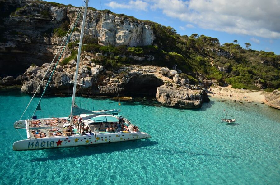 From Colònia de San Jordi : Catamaran Cruise to Es Trenc - Where You Board: Pier by Hotel Marqués del Palmer