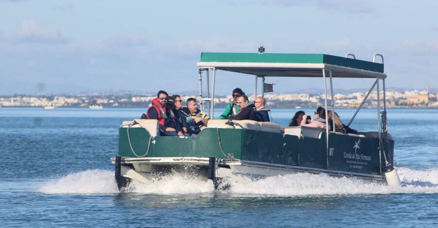 From Faro: 4 Stops, 3 Islands in Ria Formosa Catamaran Tour - From Faro to the Catamaran: What the Start Feels Like