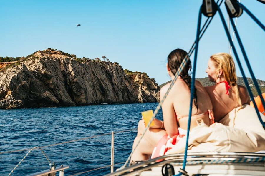 From Ibiza: Sailing Tour to Formentera with Beach Stops - Espalmador Island Swim Stop: private island calm and gear