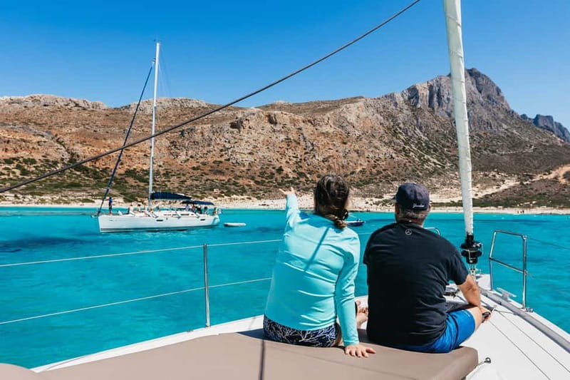 From Kissamos: Balos Gramvousa Sailing Cruise with Lunch - Boat comfort and practical features: cabins, towels, and snorkeling gear