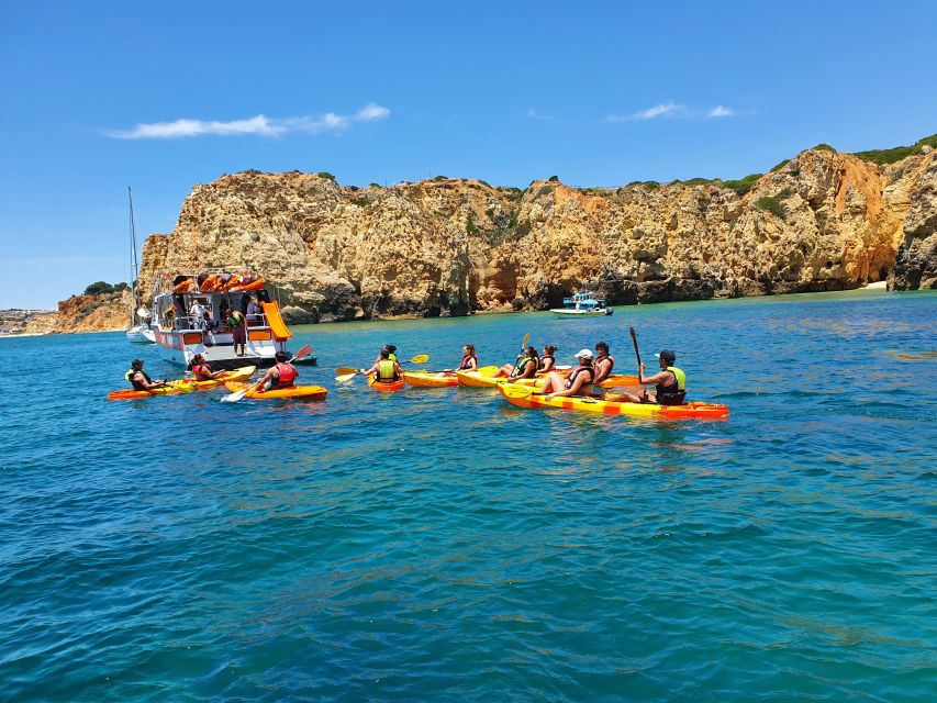 From Lagos: Ponta da Piedade Caves Kayak Tour from Catamaran - Kayaking through caves and arches: what the 1.15 hours really feels like