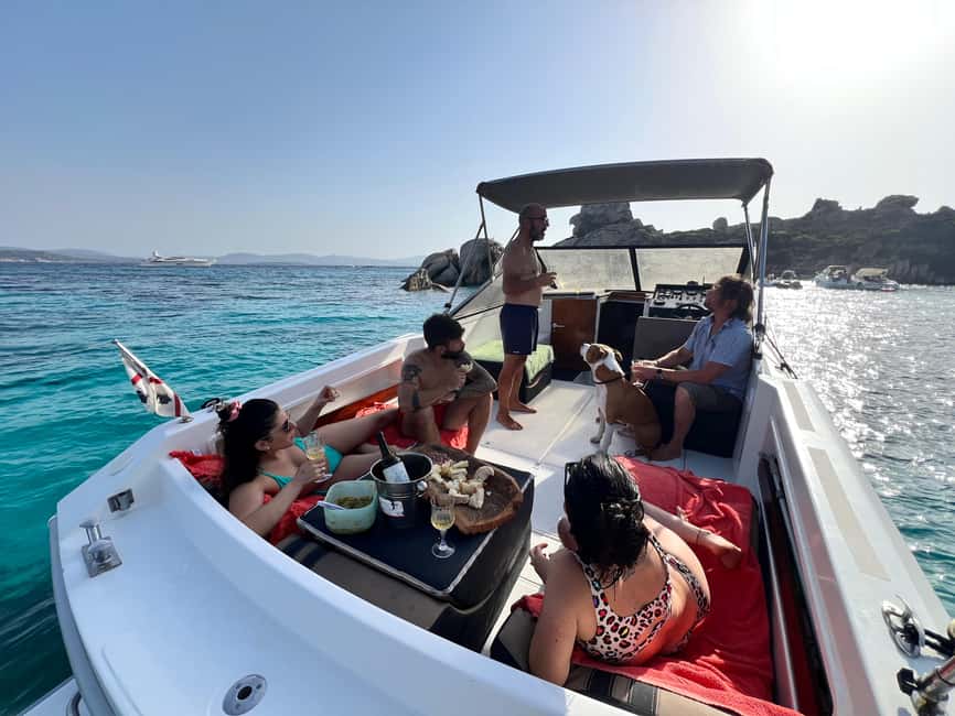 From Palau/La Maddalena: All inclusive Yacht Tour - The route: Spargi to Budelli to Pink Beach to Santa Maria