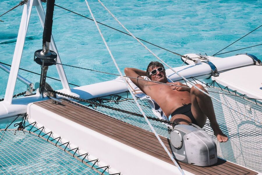 From Palau: La Maddalena Full-Day Archipelago Catamaran Tour - The middle of the day: islands chosen by the captain (Budelli, Razzoli, Santa Maria, La Maddalena)