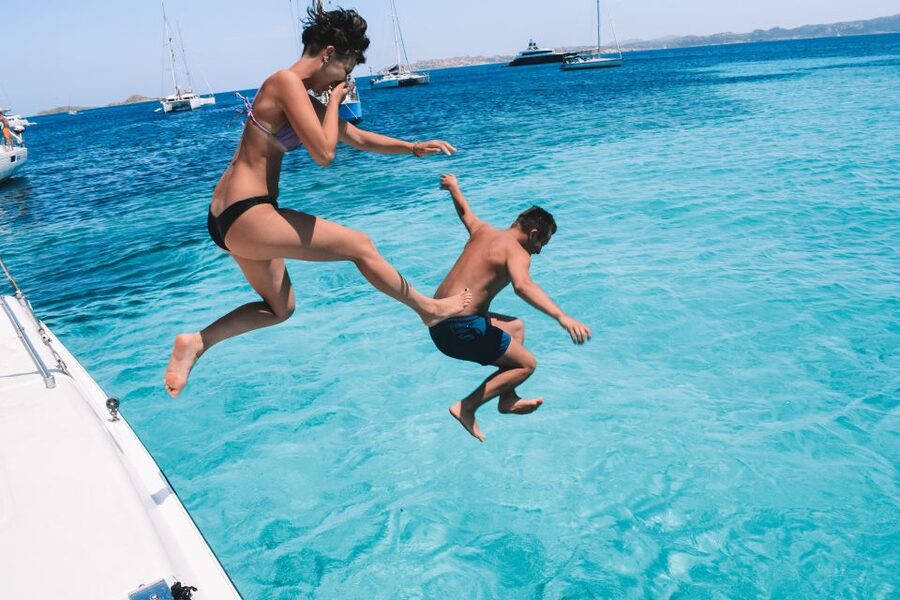 From Palau: La Maddalena Full-Day Archipelago Catamaran Tour - Final swim stop and optional snorkeling: what you should pack for the water