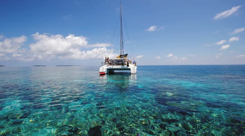 From Protaras: Catamaran Cruise to Blue Lagoon - Cape Greco Sea Caves and Blue Lagoon Swim Time