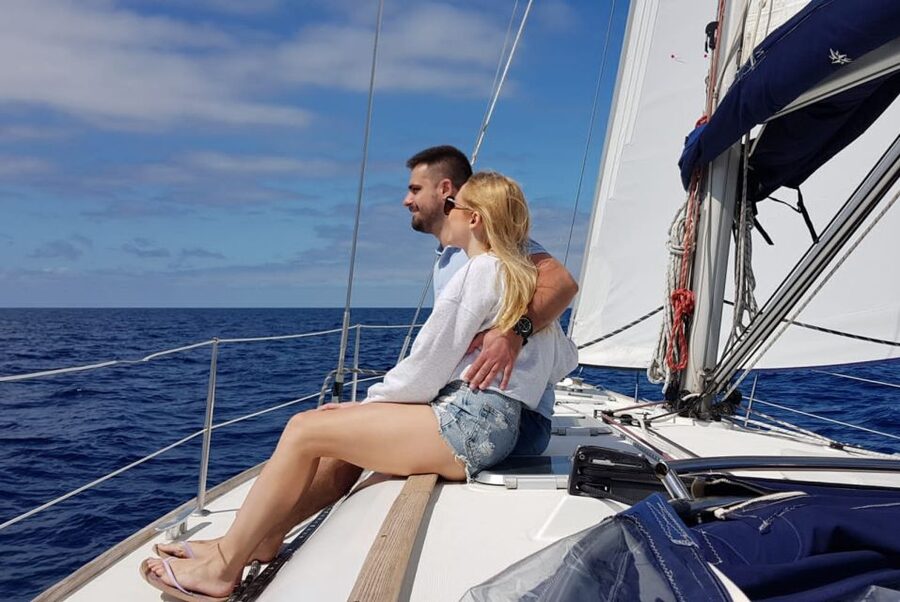 From Puerto de Mogán: Sailboat Trip with Food and Drinks - The boat experience: up to 8 people and mostly wind power