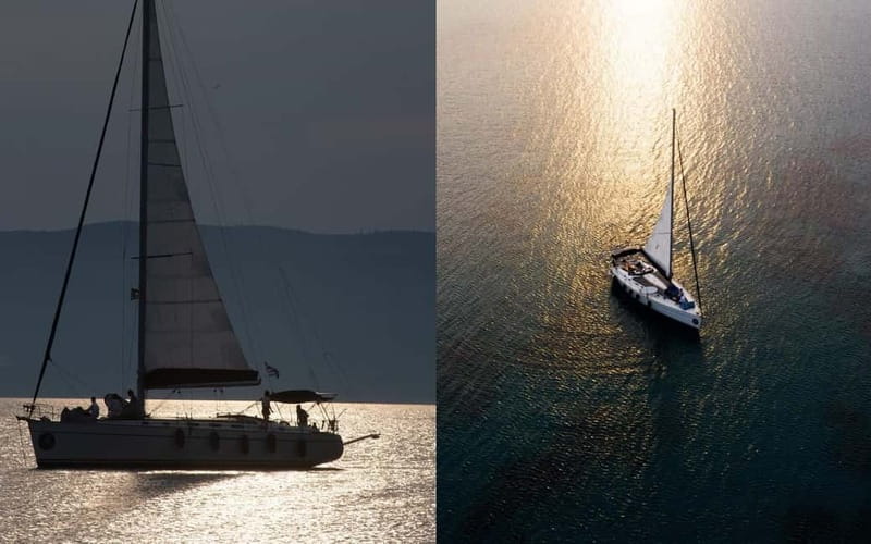 From Skiathos Marina: Yacht Sailing Day Trip with Lunch - First Anchor Stop: Lararia or Tsougria Bay for Swimming and Snorkeling