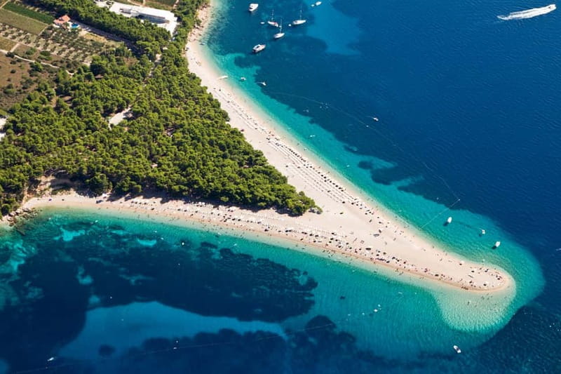 From Split: Catamaran Cruise to Golden Horn & Brač island. - Golden Horn Beach in Bol: your best block of free time