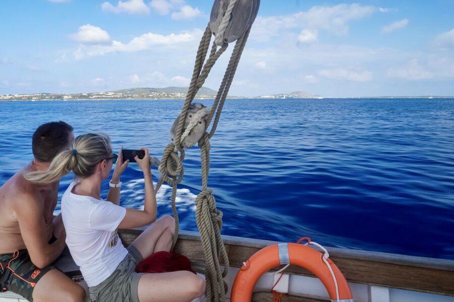 From Stintino: Asinara Vintage Sailing Boat Tour with Lunch - Cala del Bianco: The Emerald Swim That Ends the Day Right