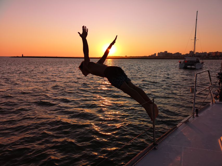 From Vilamoura: Sunset Tour on a Luxury Sailing Yacht - A swim stop you may want to prepare for
