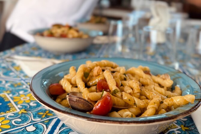 Full-day catamaran tour in Palermo: boat experience with lunch - Mondello Beach and lunch on board: the main pause of the day