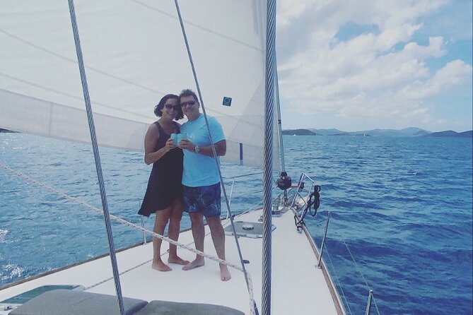 Full Day Private Charter, Snorkel St. John (12 guests, 55’ yacht) - Stop 4: Trunk Bay area cruising through St. John National Park views