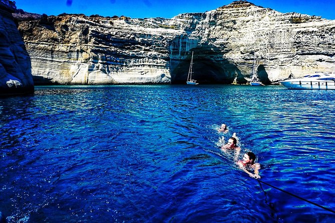 Full day sailing cruise on the West side of Milos island - Agathia Beach (first swim): transparent water plus a breakfast on board