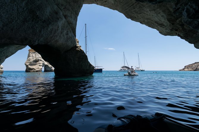 Full day sailing cruise on the West side of Milos island - Kleftiko (main event): pirate-bay caves, dinghy runs, optional adrenaline