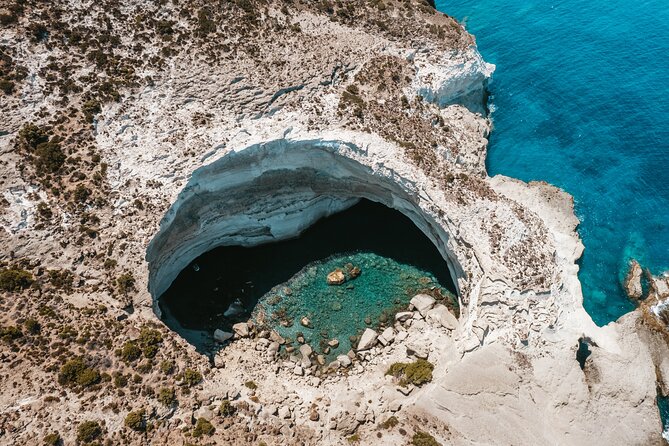 Full day sailing cruise on the West side of Milos island - Agios Dimitrios: a less-accessible church, shells, and the bell moment