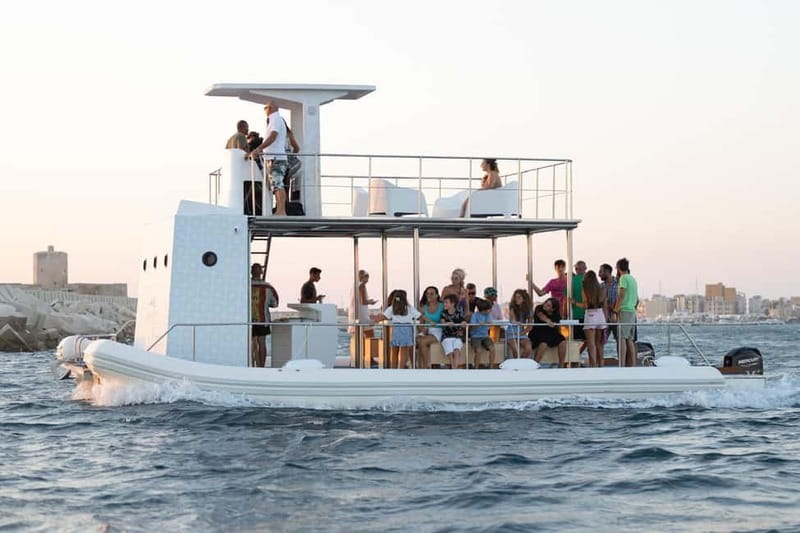 Giardini Naxos: Dolphin Catamaran Sunset Tour with Aperetif - Aperitif on the water: Ancient Naxos tasting + chilled Etna wine
