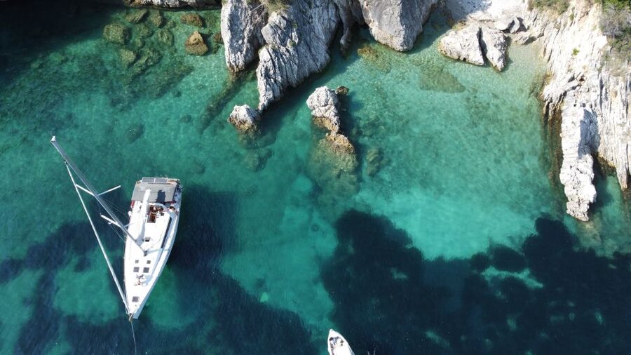 Gouvia: Corfu Island Sailing Trip with Snack and Soft Drinks - Gialiskari Beach and the cliff-jump moment: where the day gets fun
