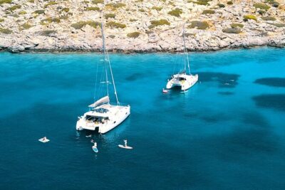 Heraklion: Catamaran Cruise to Dia with Sunset, Meal & Bar - Welcome drinks and open-bar value: what $132 buys you