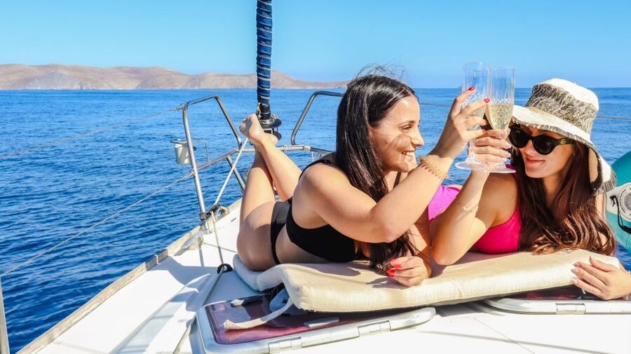 Heraklion: Dia Island Sailboat Cruise with Swimming and Meal - The Mediterranean meal that actually feels like a meal