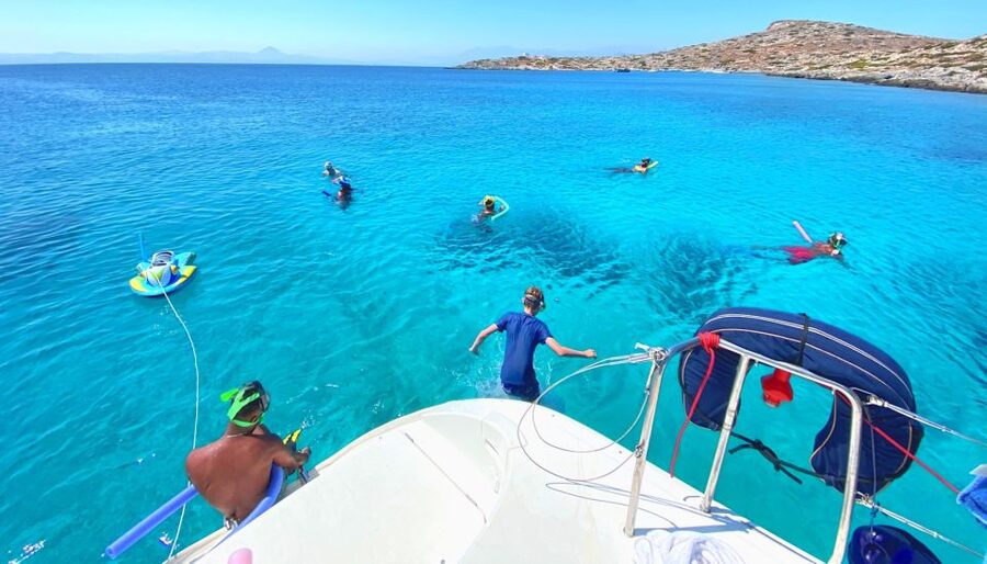Hersonissos: Dia Catamaran Cruise with Lunch & Drinks - The return sail: how to make the last 105 minutes count