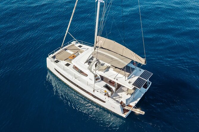 Hersonissos: Luxury Sunset Catamaran Cruise Sushi & Open Bar - Hersonissos to Saint George Bay: why this sunset route works