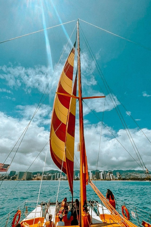 Honolulu: 90 Minute Catamaran Sunset Sail - The onboard vibe: music, social energy, and a crew that keeps it moving