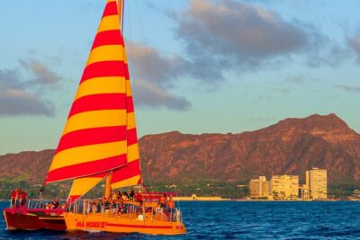 Honolulu Sunset Sail from Kewalo Harbor Including Drinks - Segment 1: Kaka’ako to Waikiki With Diamond Head in View
