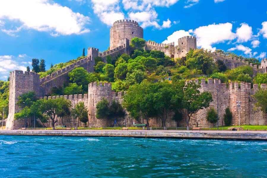 Istanbul: Private Bosphorus Strait Sightseeing Yacht Cruise - Rumeli Fortress and the Bosphorus Bridge: Big Structures, Clean Angles