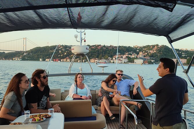 Istanbul Sunset Cruise on Luxury Yacht - Guided Group Cruise - Galata Bridge, Galata Tower, and the modern stop that ties it up