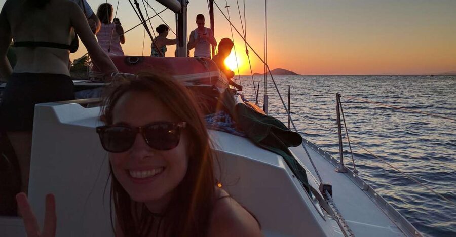 Kassandra: Sunset Sailing Boat Tour of Secluded Coves - What to pack for a smooth swim-and-sunset evening