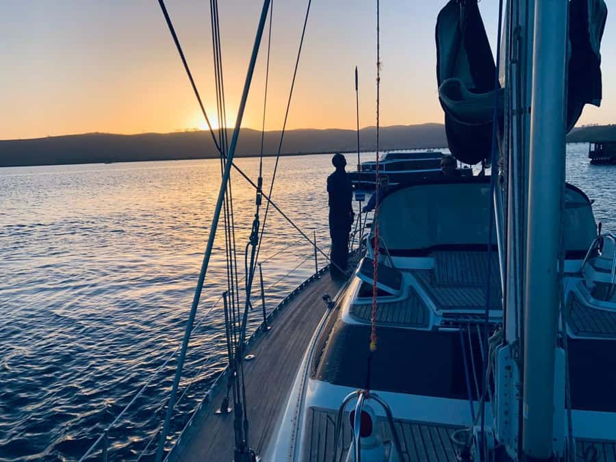 Knysna Sunset Sailing Cruise with Light Dinner and Wine - Sailing details you’ll feel on deck: classic sail work, not a gimmick