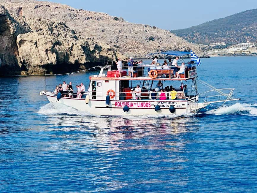 Kolymbia: All-Inclusive Catamaran Cruise with Lunch & Drinks - Tsambika Bay: your first swim-and-view stop