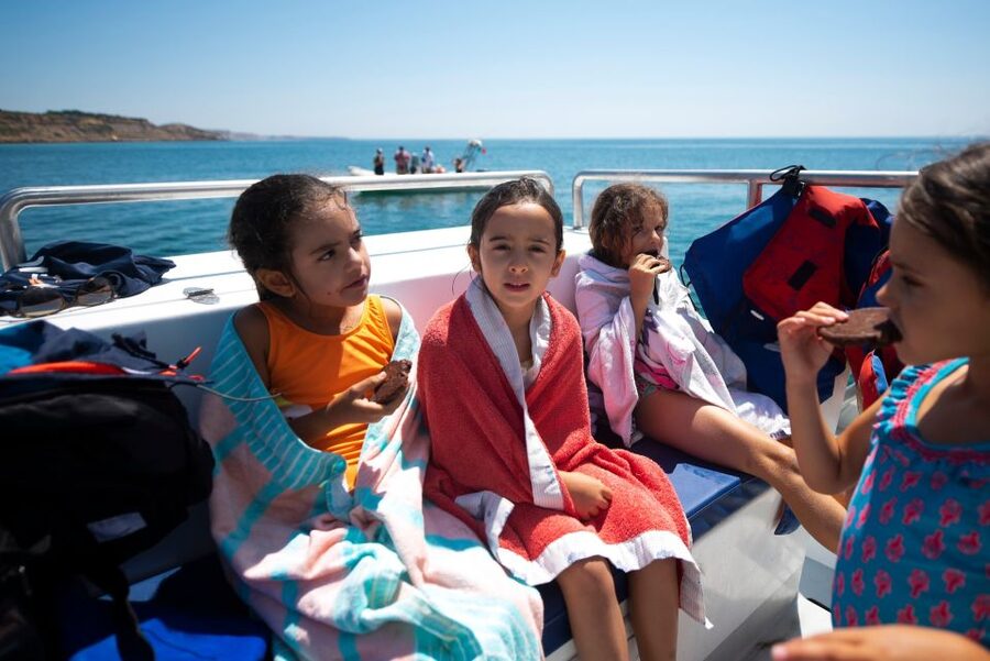 Lagos: Dolphins & Caves - Catamaran - After Dolphins: The Secluded Bay Swim Stop and Water Slide