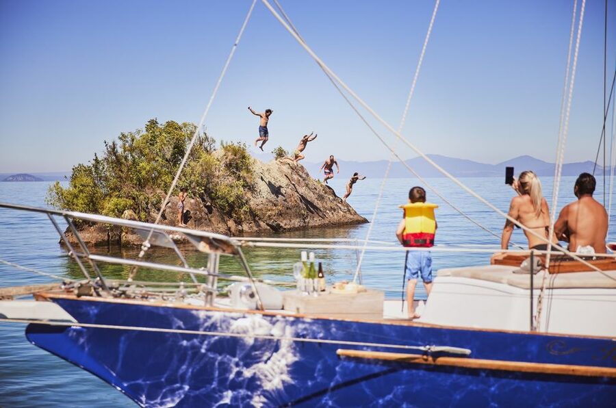 Lake Taupo: Sailboat Trip to the Maori Rock Carvings - The swim stop: crystal-clear water, plus real-world comfort tips