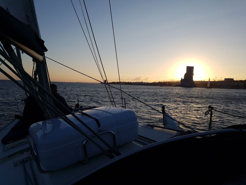 Lisbon: City Skyline Sailboat Cruise with Drink and Snacks - Belém Tower, Monument to the Discoveries, and MAAT Views