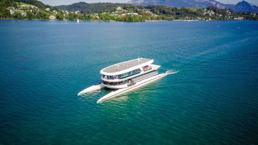 Lucerne: Round-Trip Catamaran Cruise on Lake Lucerne - Mount Pilatus, Mount Rigi, and Bürgenstock from the water
