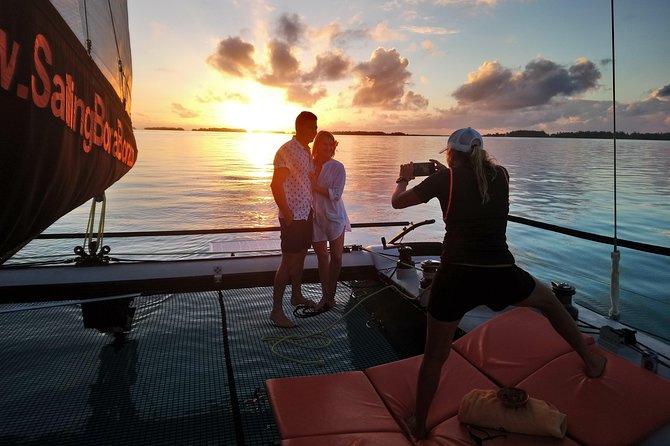LUXURY Catamaran Bora Bora : The Sunset Escape - Meet the crew: captain energy and hostess follow-through