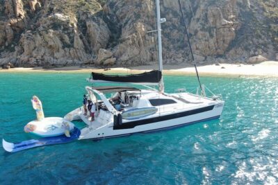 Luxury Sailing catamaran charter in Cabo San Lucas all inclusive - The onboard setup: a luxury catamaran that still feels easy