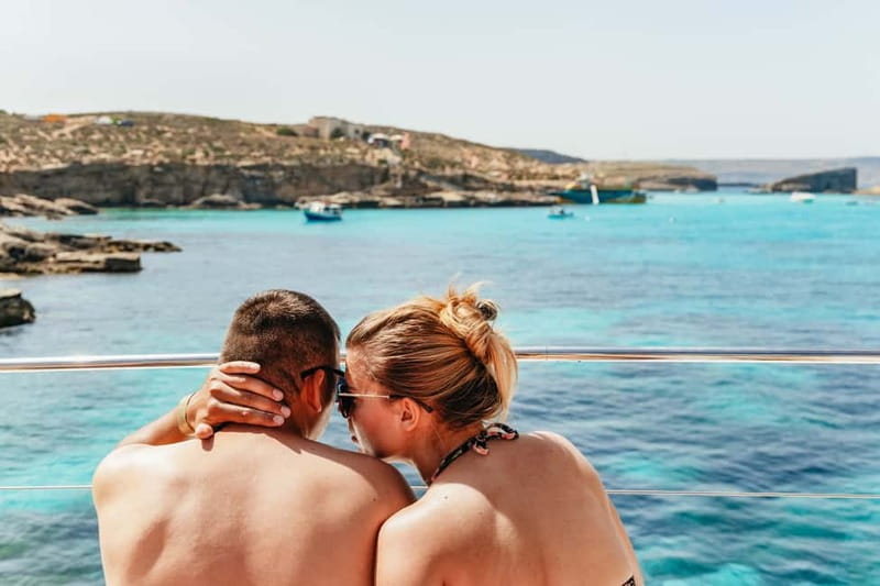 Malta: Blue Lagoon, Beaches & Bays Trip by Catamaran - Seas, timing, and the sunset option