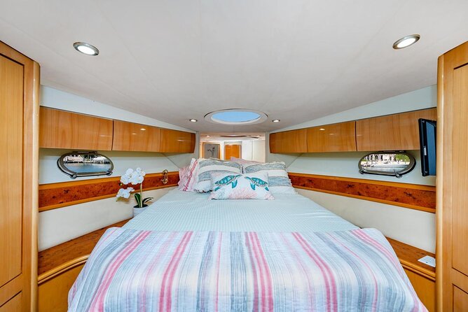 Miami 2 Hours Private Yacht Tour for 13 ppl on a 50 ft Yacht - Onboard comfort: clean boat, restroom access, and a crew that helps