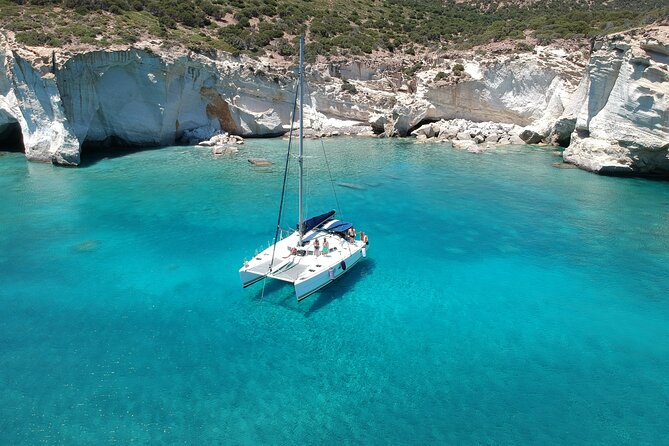 Milos caves snorkelling Catamaran Cruise in a small group - Why this Milos catamaran feels better than a big-boat day