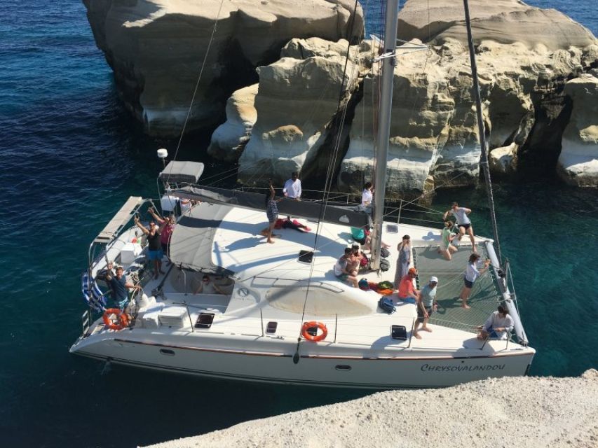 Milos: Full-Day Catamaran Cruise to Poliegos and Kleftiko - Sikia Cave and Kleftiko sea caves: where the scenery turns serious