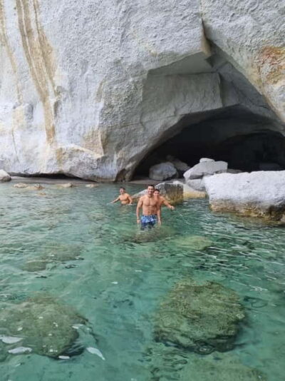 Milos: Half-day Kleftiko, Catamaran Trip | Lunch & OpenBar - The route before Kleftiko: Cave Vani, Klima Beach, and Bear Rocks