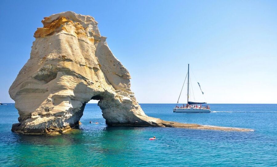 Milos: Half-Day Morning Catamaran Cruise to Kleftiko - Crew Energy and the Music-First Mood