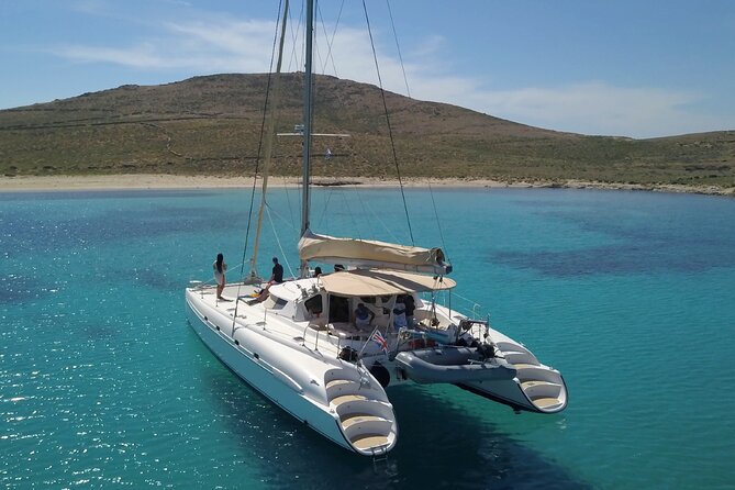Mykonos Catamaran Premium Day-Sunset Tours 8-flavor Meal & Drinks - Sunset cruises and the return views of Paros and Naxos