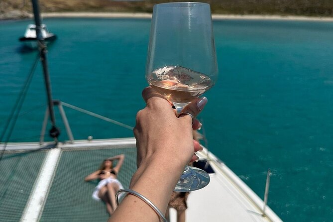 Mykonos Shared Catamaran Tour Experience - Mykonos south-coast beach loop: Psarou to Super Paradise with flexible stops