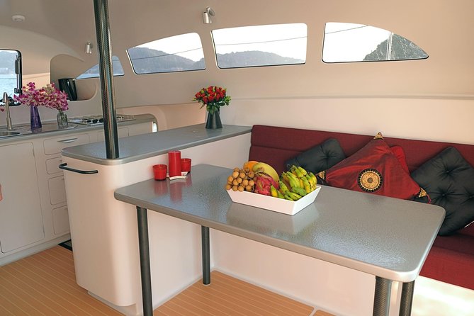 New Power catamaran for Phang Nga and Phi Phi island excursions - Ko Panak kayak and caves, plus Koh Hong and James Bond Island